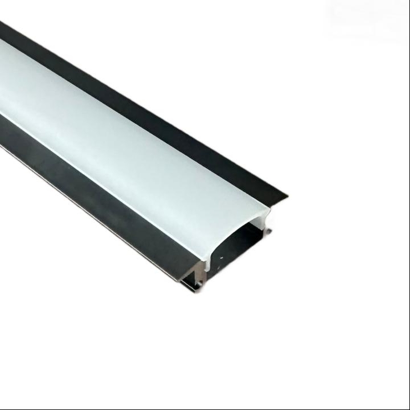 Zápustný čierny hliníkový profil CC42, čierny, 25x7,2mm +difúzor