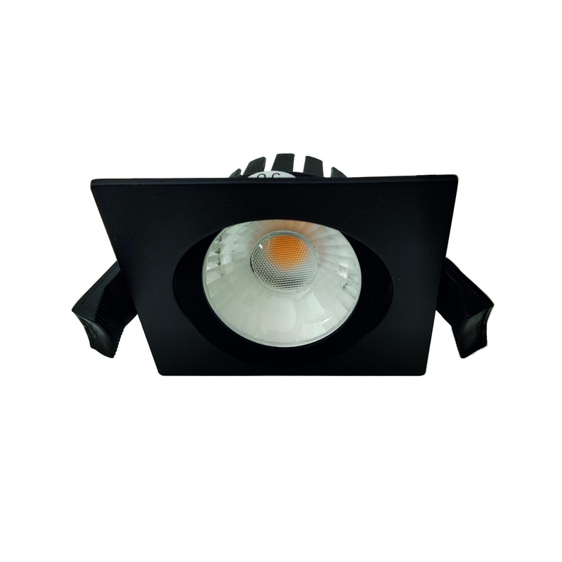 LED svietidlo zápustne QUADRATUM čierne, 8W, teplá biela, 230V, IP65