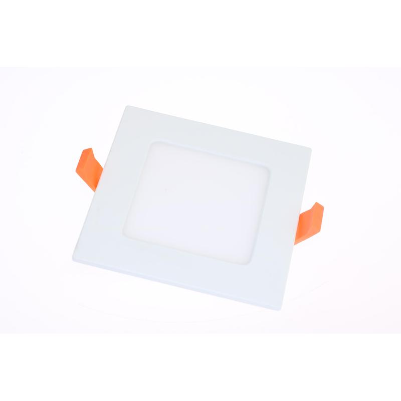 Zápustné LED svietidlo štvorcové, 6W, teplá biela, 230V, stmievateľné